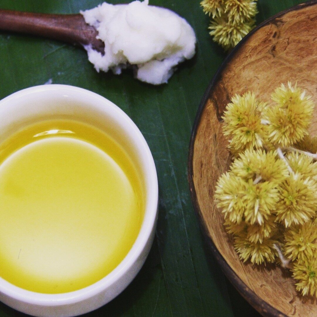 Ingredientes naturais: óleos e manteigas vegetais